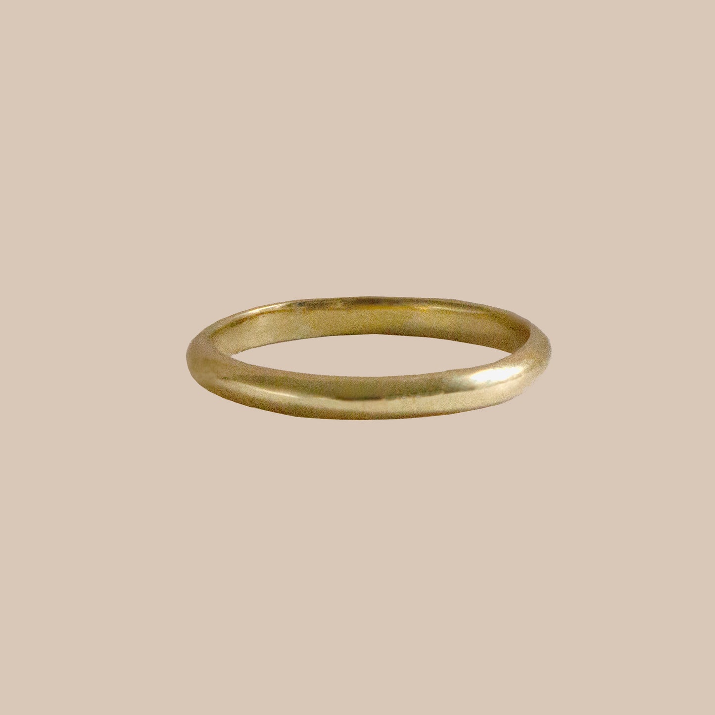 Classic D-shape Wedding Band - 2mm Ring