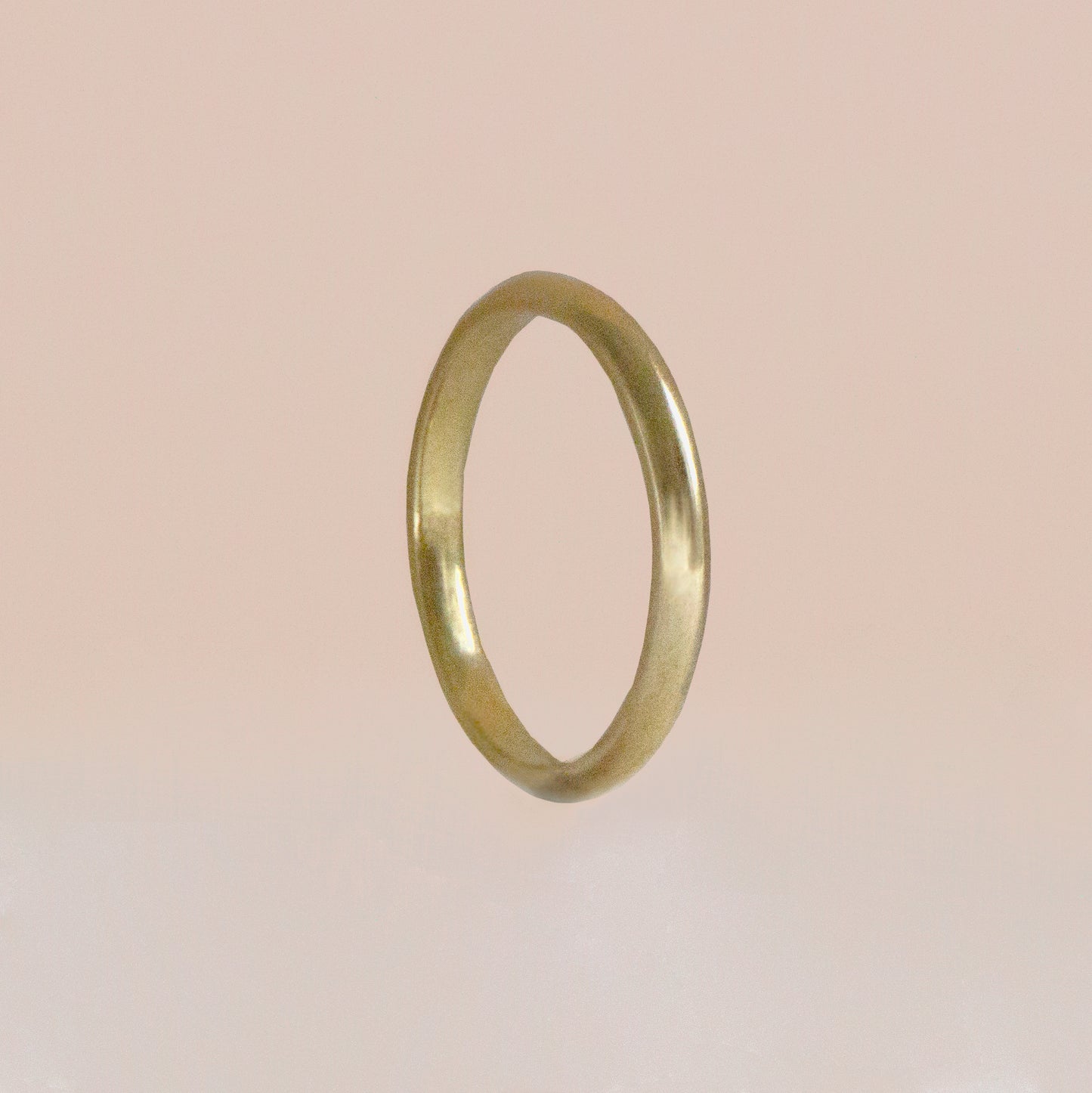 Classic D-shape Wedding Band - 2mm Ring