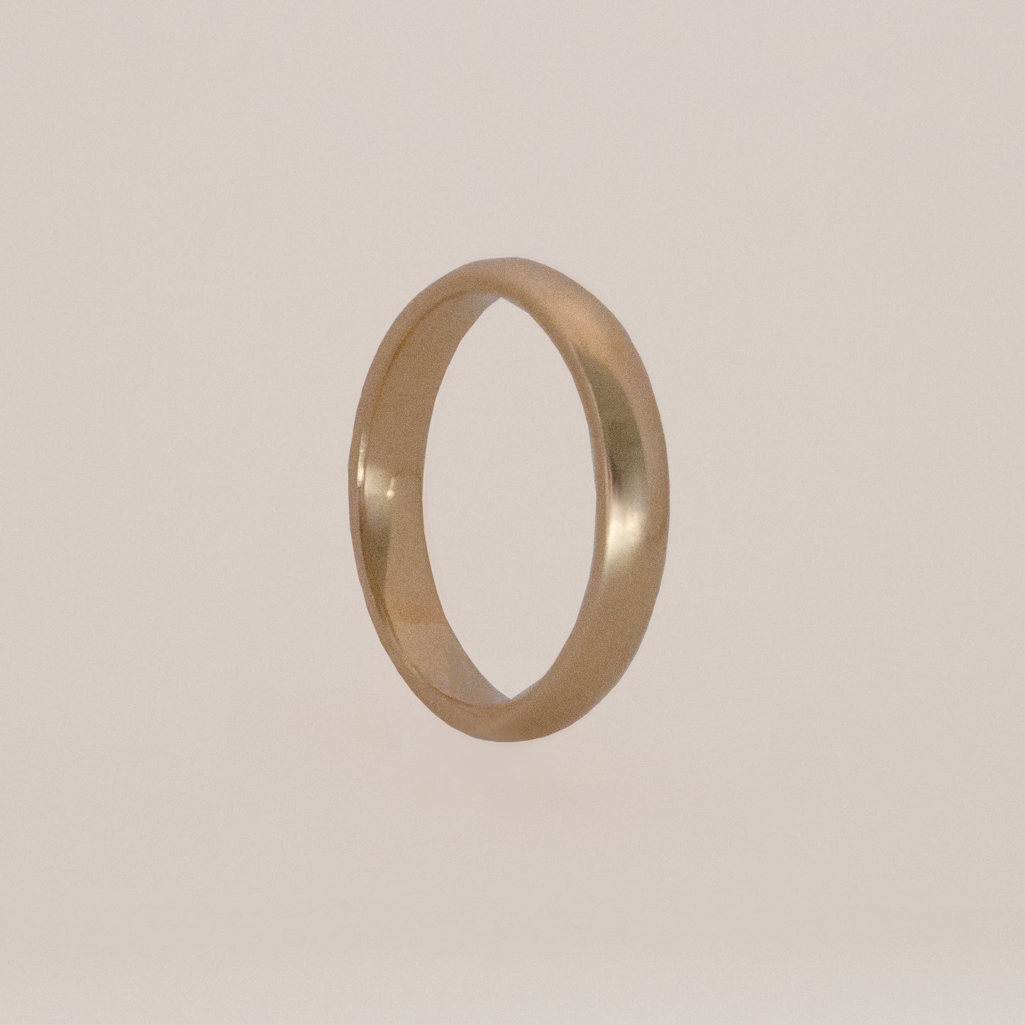 Classic D-shape Wedding Band - 3.5mm Ring